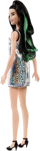 Barbie- Fashionistas Bambola con Vestito Argento Glitter, FXL50