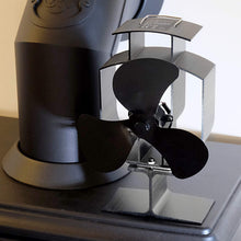 Carica l&#39;immagine nel visualizzatore di Gallery, Heat Powered Stove Fan | Wood Log Burner Fireplace | Eco Friendly M&amp;W Black - Ilgrandebazar