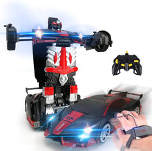 Carica l'immagine nel visualizzatore di Gallery, OBEST RC Cars Trasformation Robotor Auto, trasformatore elettronico RC deformazione Un Pulsante rilevamento dei gesti, Luce LED per Danza Musicale, Rotazione 360 Gradi per Bambini Ragazzi Adolescenti