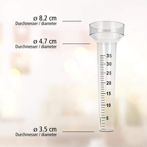 Lantelme, set di 2 pluviometri con paletto in plastica e vetro, trasparente - Ilgrandebazar