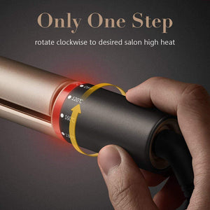 Piastra Capelli Professionale FURIDEN Lisci e Mossi 2 in 1 Dorato - Ilgrandebazar