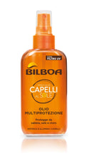 Carica l'immagine nel visualizzatore di Gallery, Bilboa Olio Solare Capelli con Filtro UV, Filtro Multiprotezione con Olio d'Argan, Protegge da Sabbia, Sale e Cloro, Districa e Illumina i Capelli, Rinforza, Nutre e Combatte Effetto Crespo, 150ml
