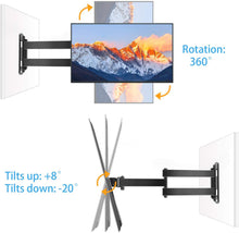 Carica l'immagine nel visualizzatore di Gallery, Supporto TV Universale, Orientare, Inclinare, Ruotare – Adatto per TV LCD/LED a Schermo Piatto tra 10 e 30 pollici – Estendibile di 43.59cm – Sostiene fino a 20kg – Foratura VESA Massima 100X100mm