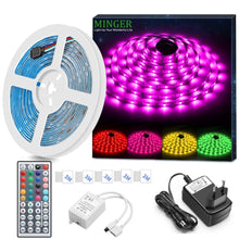 Carica l&#39;immagine nel visualizzatore di Gallery, Striscia LED RGB 5M, Minger Impermeabile Rgb 5m
