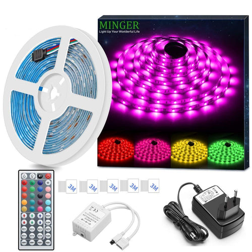 Striscia LED RGB 5M, Minger Impermeabile Rgb 5m