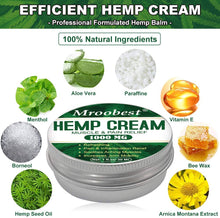 Carica l'immagine nel visualizzatore di Gallery, Hemp Cream, Hemp Balm, Crema di Canapa, Balsamo Antidolorifico Alla Canapa, Cream per massaggi per tensione articolare e muscolare, lenisce piedi, ginocchi, collo, schiena, spalle - 30 ML
