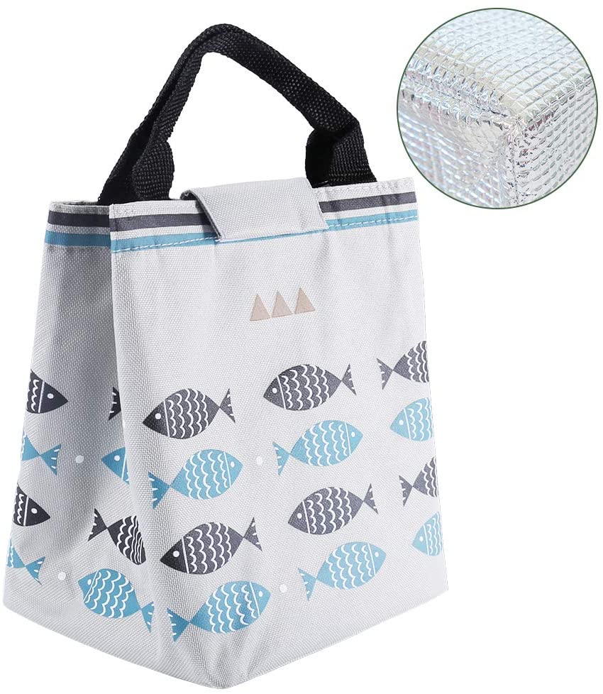 Borsa termica portatile per il pranzo, in marmo, riutilizzabile Borsa termica portatile per il pranzo, in marmo, riutilizzabile