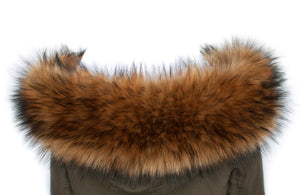 Chic Vibe sciarpa in pelliccia sintetica, con cappuccio e volpe...