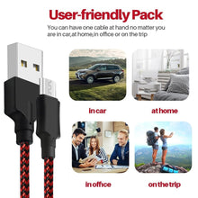 Carica l'immagine nel visualizzatore di Gallery, Yosou Cavo Micro USB [2 Pezzi, 2M] Nylon Intrecciato Cavo... - Ilgrandebazar