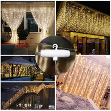 Carica l&#39;immagine nel visualizzatore di Gallery, Tenda Luminosa Natale 3m * 300 LED Luci Impermeabile IP65 con 8... - Ilgrandebazar