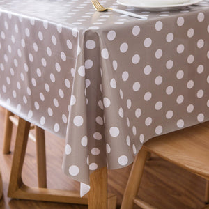 Vinylla Pois Tortora Facile da Pulire in PVC, 140 x 180 cm 140 x 180 - Ilgrandebazar
