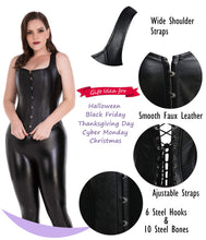 Carica l&#39;immagine nel visualizzatore di Gallery, COMFREE Bustino Donna Gotico Vintage Similpelle Cincher Osso M, Nero - Ilgrandebazar