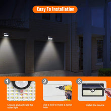 Carica l&#39;immagine nel visualizzatore di Gallery, Luce Solare Led Esterno,【2019 Super Luminosa 138LED-1400 lumen】iPosible Luci Solari Esterno Lampade Solari con Sensore di Movimento Luci Esterno Energia Solare Impermeabile IP65 per Esterno-2 Pezzi