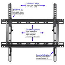 Carica l&#39;immagine nel visualizzatore di Gallery, Cheetah Mounts APTMM2B Supporto da Parete per TV Inclinabile VESA 600, black - Ilgrandebazar