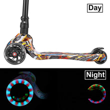 Carica l&#39;immagine nel visualizzatore di Gallery, WeSkate Monopattino Bambini a 3 Ruote Illuminate per Ragazze e Ragazzi Monopattino Pieghevole e Regolabile in Altezza, Carico Massimo 50 kg
