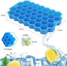 Carica l&#39;immagine nel visualizzatore di Gallery, Fenvella Cubetti Ghiaccio, 2 Pezzi Ghiaccio Silicone con Coperchio, Ghiaccio Stampo Senza BPA per Acqua, Whisky, Succo di Frutta, Cocktail e Altre Bevande.