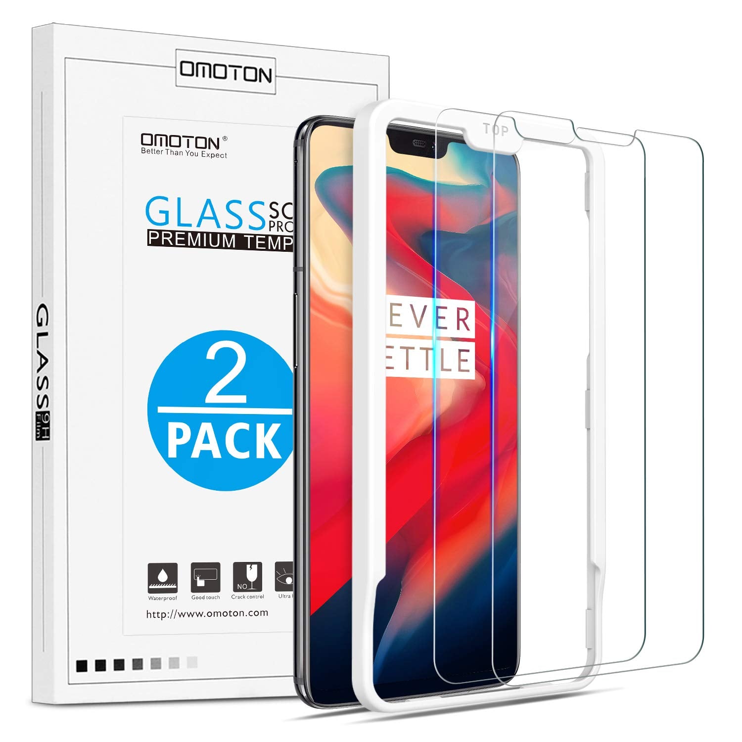 E-Hamii Protezione per schermo compatibile con OnePlus 5T, resistente ai graffi, ad alta definizione, senza bolle, [3 Pack] protezione in vetro temperato per OnePlus-5T