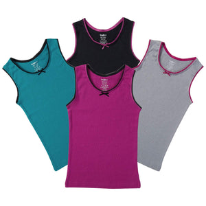 Buyless Fashion Maglietta Intima Morbida da Ragazza 100% Cotone Bianca...
