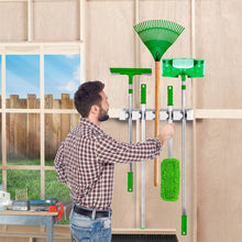 Carica l'immagine nel visualizzatore di Gallery, Coopache Mop Scopa Titolare Hanger 5 posizione con 6 ganci, White - Ilgrandebazar
