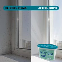 Carica l'immagine nel visualizzatore di Gallery, Deumidificatore a Base di Cristalli Idrofili 6 Pack da 500ml Ariapura, con Aromaterapia 2023, Dispositivo di Rimozione Condensa, Assorbiumidità, Muffa, per Cucina, Guardaroba, Scarpiere, Bagno