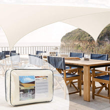 Carica l'immagine nel visualizzatore di Gallery, Levesolls Tenda a Vela Parasole Rettangolare 4×3m Telo da Sole Esterno Vela Ombreggiante in HDPE, Impermeabile/Antivento/Protezione UV, Crema
