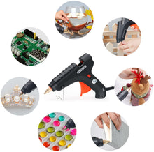 Carica l'immagine nel visualizzatore di Gallery, LeaderPro 60W Pistola a Caldo Per Colla con Borsa per Attrezzi, 20 Pezzi Stick di Colla 11mm/19cm, Filo 1.4m, Per Fai Da Te Arti/Imballaggie/Piccole Casa/Ufficio Riparazioni, Nero