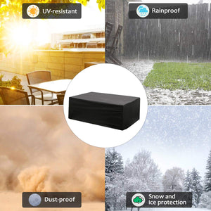 king do way Copertura per Mobili da Giardino - Telo 123 x 61 x 72 cm, Nero - Ilgrandebazar