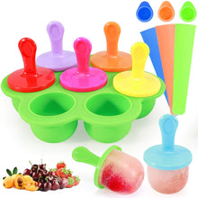 Carica l&#39;immagine nel visualizzatore di Gallery, Fostoy Stampi per Gelato,Mini Stampo in Silicone per Ghiaccioli,Riutilizzabili Produttori di Ghiaccioli per la Preparazione di Ghiaccioli, Gelati, Sorbetti,Contenitore per Alimenti per Bambini