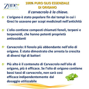 Zane Hellas 100% Olio di origano non diluito.Puro Essenziale Selvaggio... - Ilgrandebazar