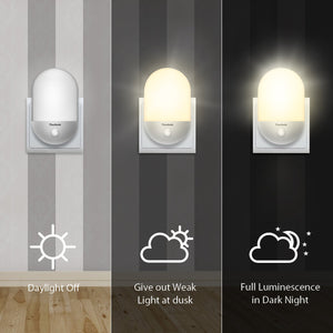 Luce Notturna LED, Techole Automatiche 55 * 87 * 65mm, Bianco - Ilgrandebazar