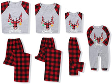 Carica l'immagine nel visualizzatore di Gallery, SANMIO Pigiama Famiglia, Due Pezzi Stampati Top + Pantaloni Set di Natale Famiglia Coordinati per papà Mamma Ragazzo Ragazza Bebè