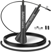 Carica l'immagine nel visualizzatore di Gallery, Befekt Gears Corda per Saltare, Speed Corda di Salto Regolabile con Tubo Resistente all'Usura e Vite di Ricambio, Cuscinetti a Sfera per Fitness, Crossfit, Boxe, MMA