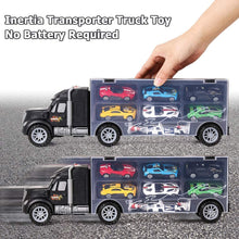 Carica l'immagine nel visualizzatore di Gallery, m zimoon Giocattoli Camion, Giocattolo Camion del Trasportatore di Auto Set con Accessori 8pcs Regalo di 6pcs Mini Metallo Auto per 3-12 Anni Ragazzi Ragazze Bambini