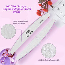 Carica l&#39;immagine nel visualizzatore di Gallery, Lictin Lime per Unghie Professionali - Set 12 Lime per Unghie 100/180 - Doppia Faccia Lavabile Smeriglio Manicure Utensili per Chiodo Lucidatura &amp; Messa in piega con 2 Strisce Lucidanti