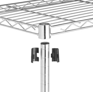 AmazonBasics - Scaffalatura a 5 ripiani, su rotelle, Cromo - Ilgrandebazar