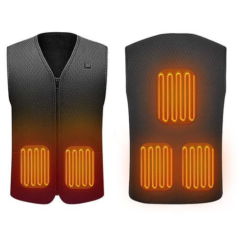 Suxman Gilet riscaldato USB, Giacca riscaldabile elettrica, XXL, Negro - Ilgrandebazar