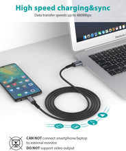 Carica l'immagine nel visualizzatore di Gallery, Nimaso Cavo USB C [2 Pezzi: 2m + 2m], Cavo USB Type-C Ricarica Rapida e Trasmissione Intrecciato in Nylon Compatibile per Samsung Galaxy S10 S9 S8 A7 A5 Note 8, Huawei P30 P20, Sony, LG, HTC ECC.