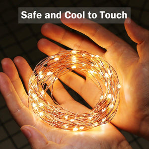 LE Luci Catena Filo in Rame 20m 200 LED Bianco Caldo 3000K, 20m, - Ilgrandebazar