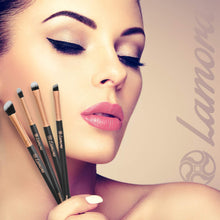 Carica l&#39;immagine nel visualizzatore di Gallery, Pennelli per Trucco Occhi Professionali - Make Up Kit di 7 Oro Rosa - Ilgrandebazar