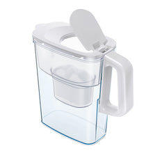 Carica l'immagine nel visualizzatore di Gallery, AQUAPHOR Compact Caraffa per filtro dell'acqua del frigorifero, include 1 cartuccia filtro Maxfor+ per ridurre calce, cloro e metalli pesanti, plastica, volume 2,4 L, bianco