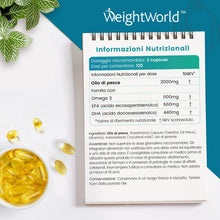 Carica l'immagine nel visualizzatore di Gallery, Omega 3 Softgels - Omega 3 2000mg Alto Dosaggio - Olio di Pesce Omega 3 Capsule (4 Mesi di Fornitura) con 660mg di EPA e 440mg di DHA - Olio di Pesce 100% Naturale - Fish Oil Senza Glutine e Lattosio