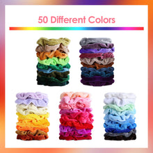 Carica l&#39;immagine nel visualizzatore di Gallery, Meamae care Elastici per capelli 50 colori(pcs), scrunchies velluto... - Ilgrandebazar