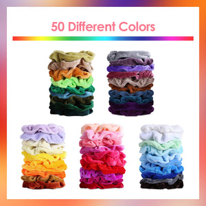 Meamae care Elastici per capelli 50 colori(pcs), scrunchies velluto... - Ilgrandebazar