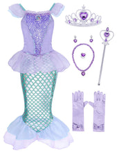 Carica l&#39;immagine nel visualizzatore di Gallery, AmzBarley Il Costume della Sirenetta Ariel Vestito vestirsi Ragazze Bambine... - Ilgrandebazar