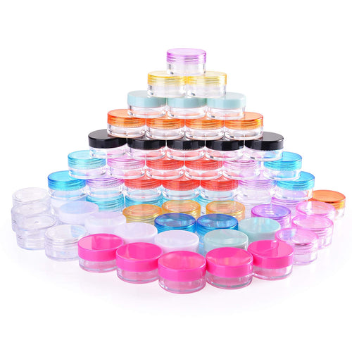 60 Pezzi Contenitori Cosmetici, 5g Vasetti Barattolo di Plastica One Color - Ilgrandebazar