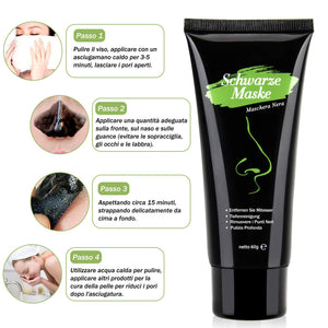 Black Mask Peel Off, Maschera Nera Punti Neri, Viso Nero - Ilgrandebazar