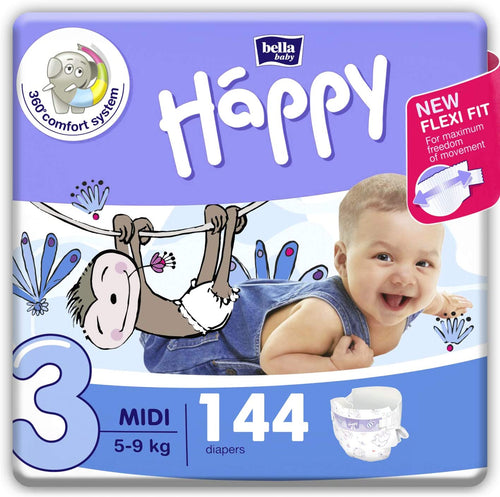 Bella Baby Happy - 144 Pannolini taglia 3 5-9kg
