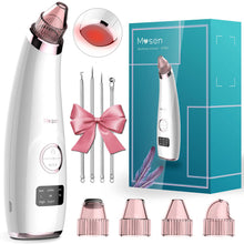 Carica l'immagine nel visualizzatore di Gallery, Mosen Aspiratore Punti Neri Rimozione di Comedone Pulitore dei Pori Professionale Estrattore Vacuum Punti Neri Ricaricabile USB, Display a LED e 5 Testine per Rimozione di Comedoni, Brufoli, Grasso