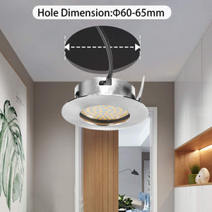 Gr4tec Faretti Led da Incasso Per Cartongesso 6 x 5W Luce Naturale 4500K, Faretto Led Incasso Soffitto Slim 230V, 400LM 68 x 2835 SMD Spot Incasso Led, IP20 Luci da Incasso Per Soggiorno