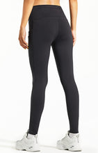 Carica l&#39;immagine nel visualizzatore di Gallery, Libin Leggings Termici da Donna Inverno Leggings con Fodera in Pile Resistente all&#39;Acqua Pantaloni Caldi Vita Alta Leggings da Trekking con Tasche, Nero, M